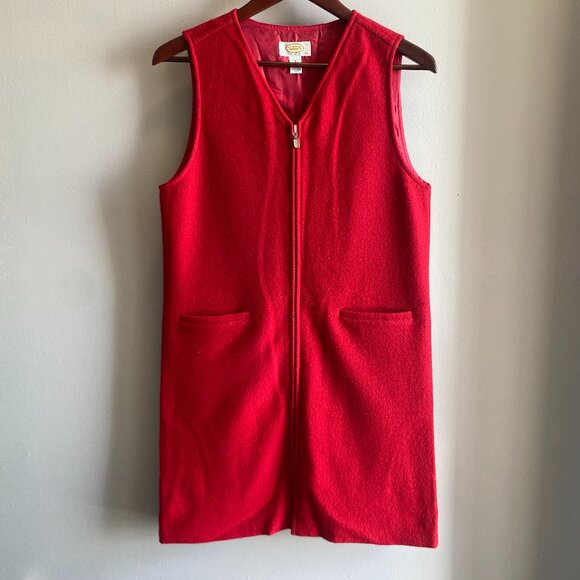 🌟Host Pick🌟 Talbots Vintage Wool Sweater Vest Dress - Red - Picture 1 of 8